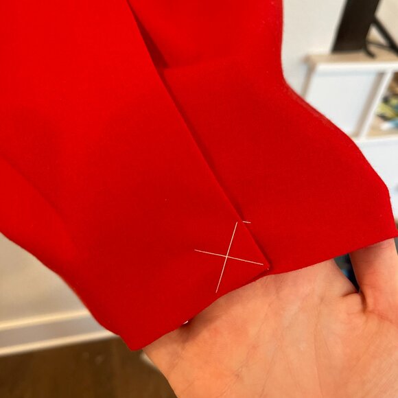 NWOT J.Crew Red Wool Peplum Dress - Picture 11 of 11